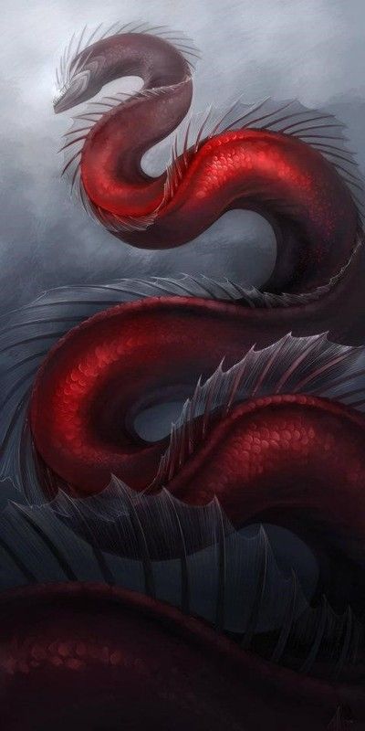 Dragon serpent Rouge Magnifique