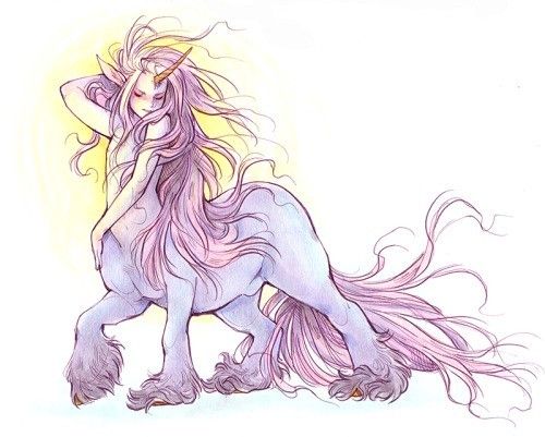 Centaure Unicorne Bleu Violet
