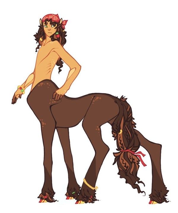 Centaure Manga Bai Avec Foulard Rouge