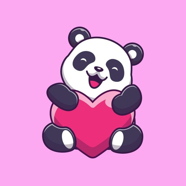 Panda Gros Cœur 