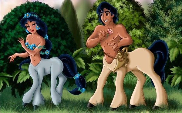 Jasmine & Aladdin Version Centaures (Disney)