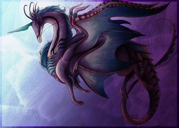 Dragon Violet Bleu Au 2 Paires D'ailes