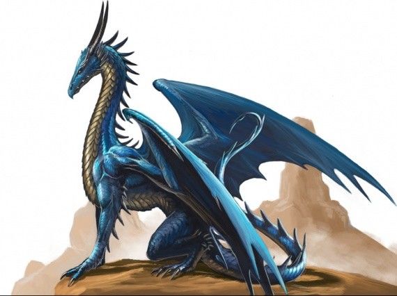 Dragon Bleu Majestueux