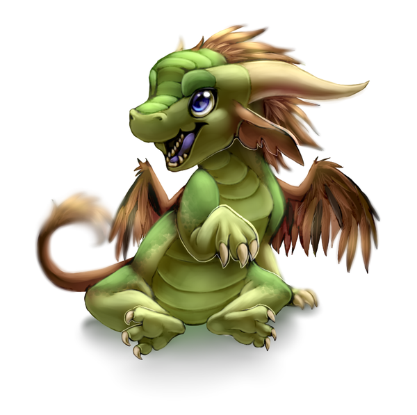 Dragonnet Vert Marron Chibi