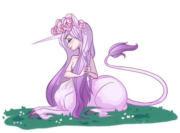 Centauresse Anime Unicorne Violette