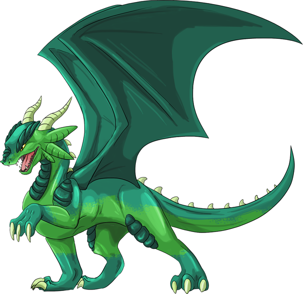 Dragon Vert Turquoise Levant 1 Patte