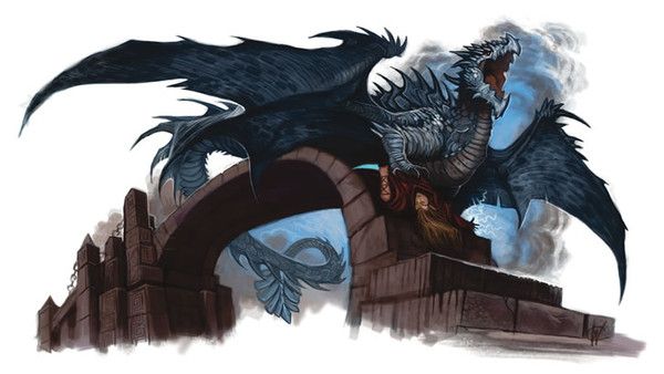 Dragon Noir Sur 1 Pont