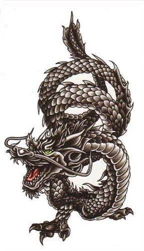 Dragon Oriental Noir Gris
