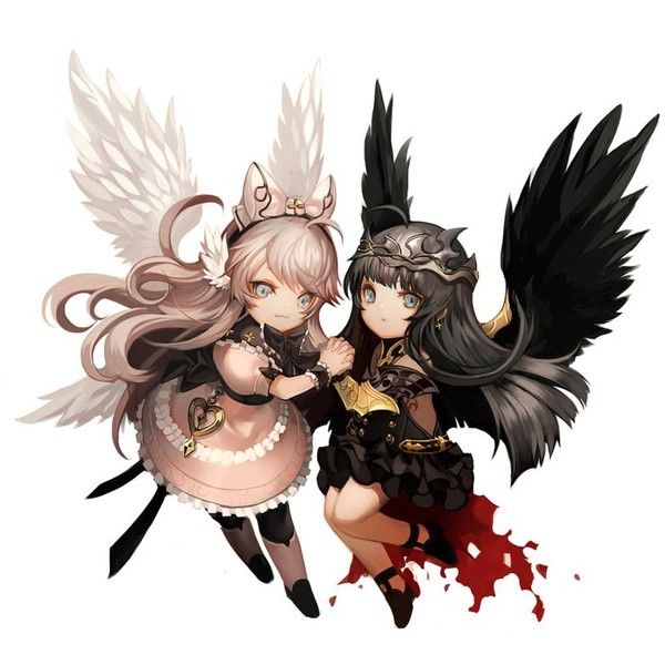 2 Anges Manga 1 Blanche 1 Noire