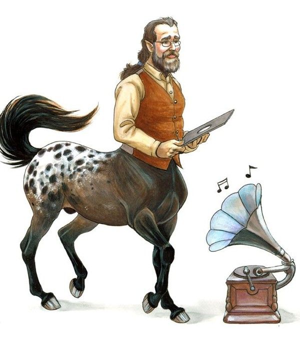 Centaure Ecoutant Un Gramophone