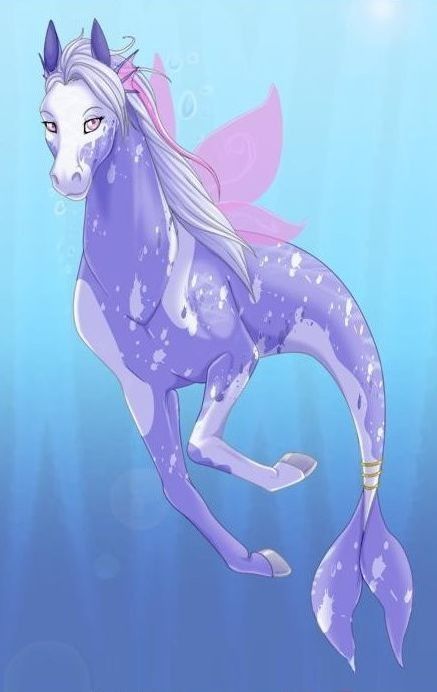 Cheval Aquatique Mauve Rose Manga