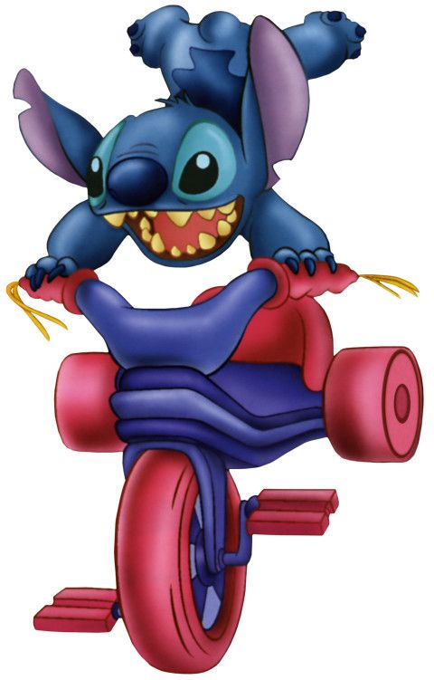 Stitch Acrobate Sur 1 Tricycle
