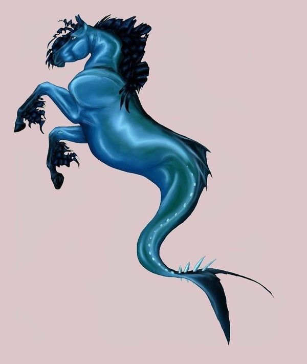 Cheval Aquatique Bleu Océan