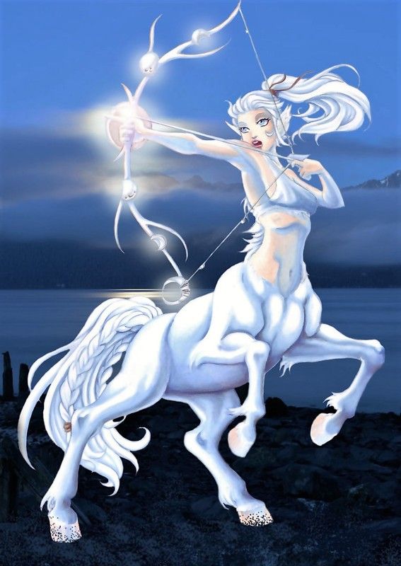 Centauresse Blanche Arc de Lumière