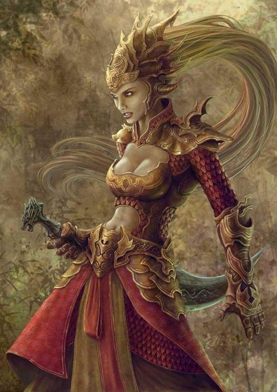 Femme Guerrière Dragon Fantasy