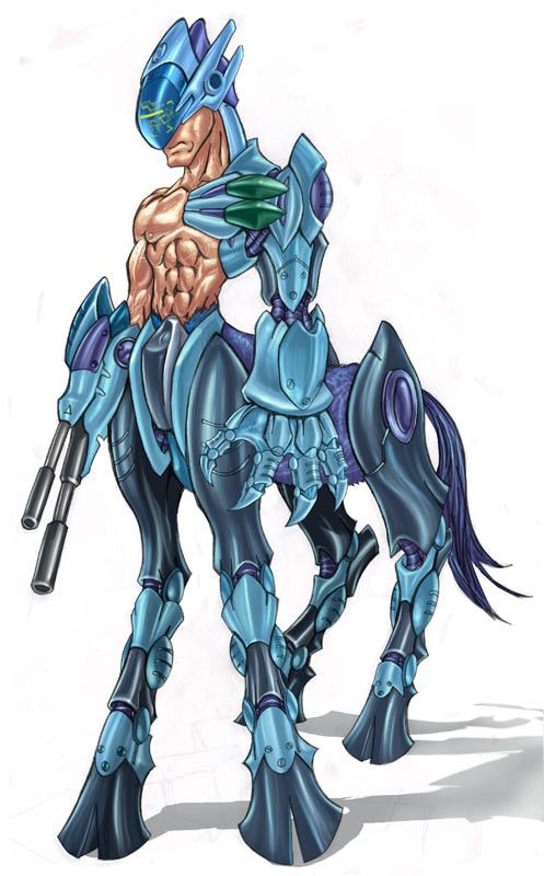 Centaure Cyborg Bleu
