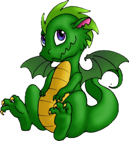 Dragonnet Vert Jaune Assis