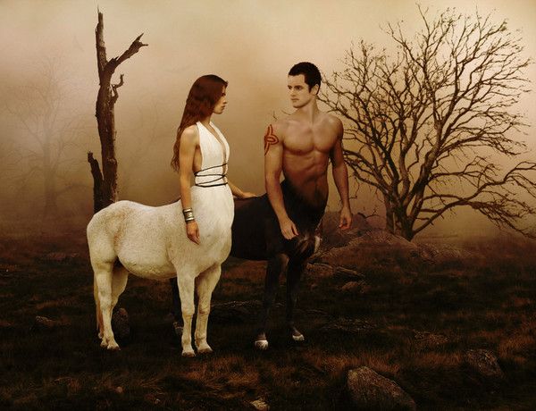 Couple De Centaures Elle Blanche Lui Noir