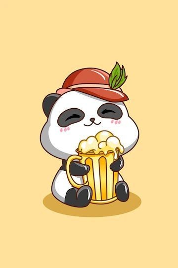 Panda Buveur de Bière
