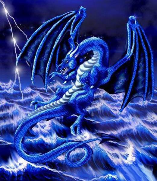 Dragon Bleu Blanc Tempête
