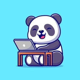 Panda sur Ordinateur Portable