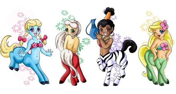 4 Centauresses Disney Chibi