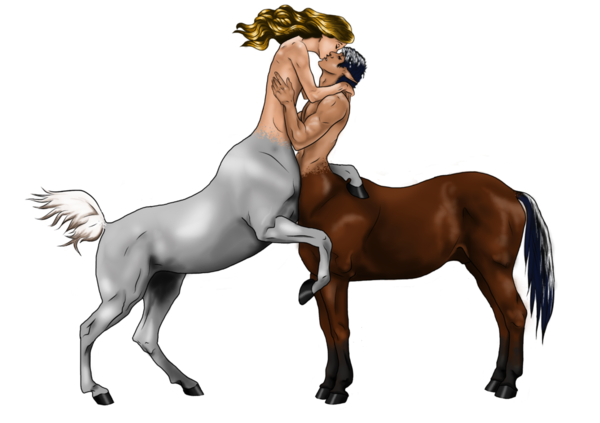 Couple De Centaures Elle Blanche Lui Bai