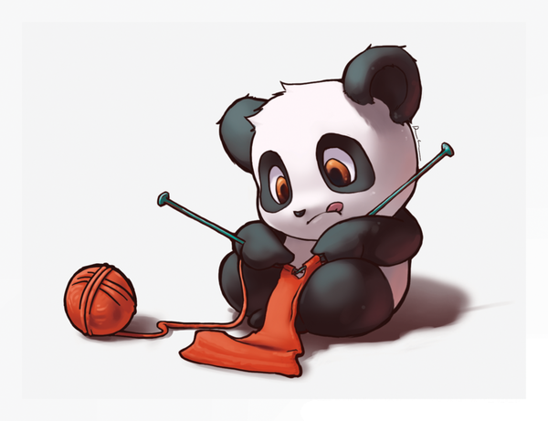 Panda Manga Tricotant