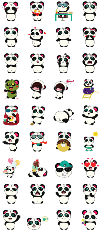 Plein De Pandas Humeurs Différentes