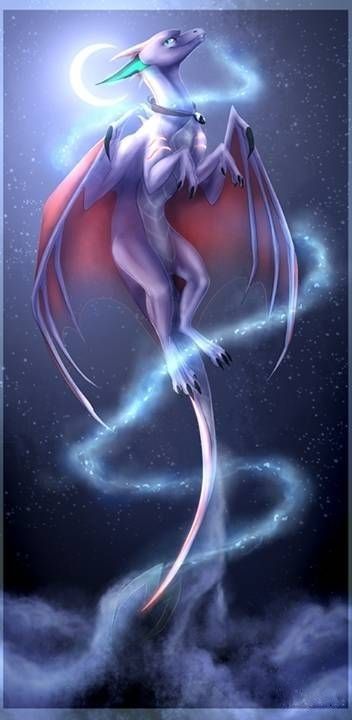 Dragon Violet Émergeant Des Nuages 