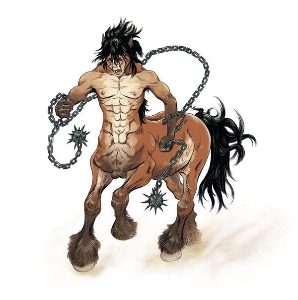 Centaure Manga Avec Chaines Boules à Pointes