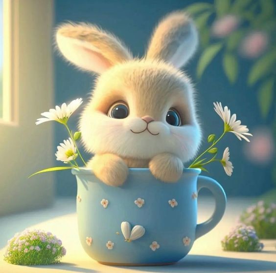 Lapin Pot de Fleurs