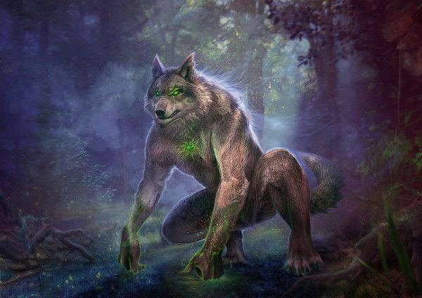 Loup Garou Gris Vert