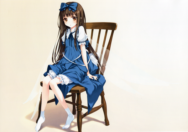 Fée Manga Assise Sur Une Chaise