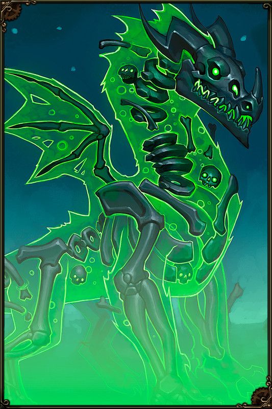 Dragon Squelette Spectral Vert