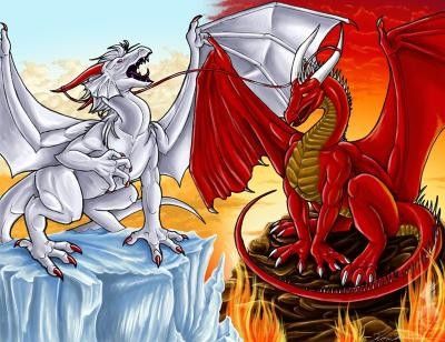 Dragon Des Glaces & Dragon Du Feu