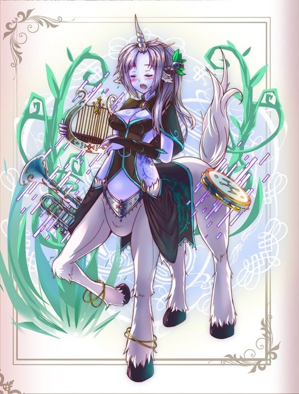 Centauresse Unicorne Manga Mauve Bleue