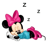 Minnie Endormie Sur Le Ventre