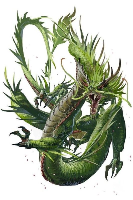 Dragon Oriental Vert Féroce