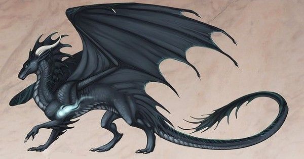 Dragon Noir Sur Fond Rose Marbré