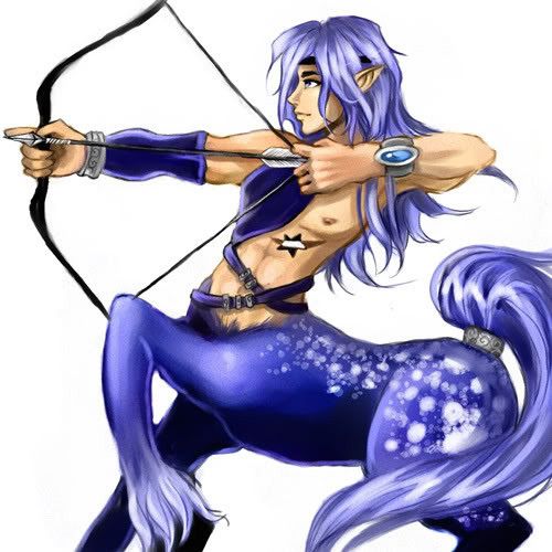 Centaure Archer Bleu Pommelé Manga