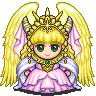Ange Chibi Fille Rose Or